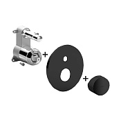 Paffoni Jo Смеситель встраиваемый для душа, на 2 выхода, цвет: черный матовый JOBOX015NO/M