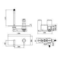 Paffoni Light Смеситель для раковины, встраиваемый, цвет: хром LIG104CR