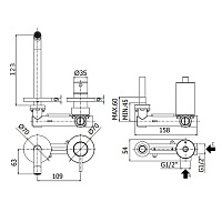 Paffoni Light Смеситель для раковины, встраиваемый, цвет: черный матовый LIG104NO70