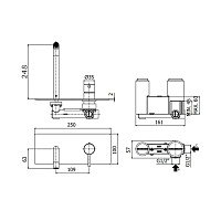 Paffoni Light Смеситель для раковины, встраиваемый, цвет: белый матовый LIG106BO