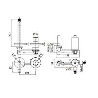 Paffoni Light Смеситель для раковины, встраиваемый, цвет: хром LIG106CR70