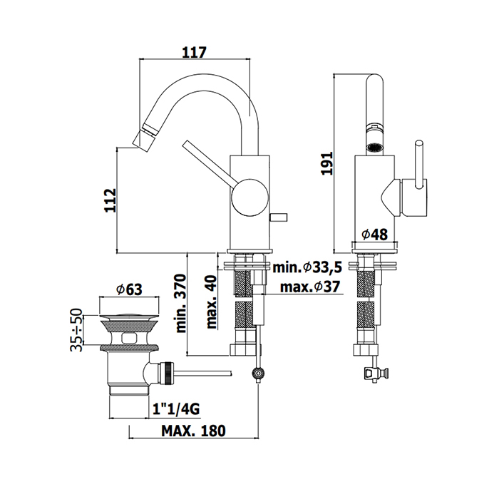 Paffoni Light Смеситель для биде на 1 отверстие, цвет: белый матовый LIG138BO