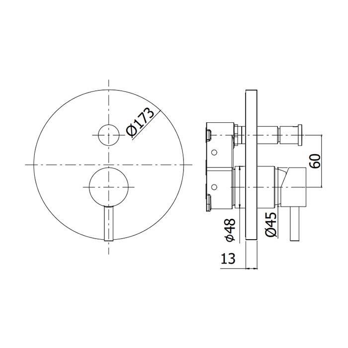 Paffoni Light Смеситель для душа, встраиваемый, цвет: черный матовый LIGBOX015NO/M