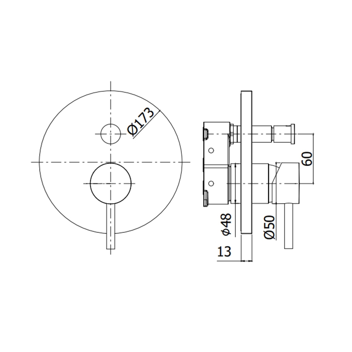 Paffoni Stick Смеситель для душа, встраиваемый, цвет: хром SKBOX015ST/M
