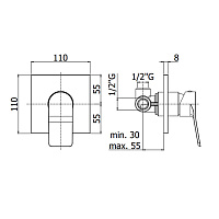 Paffoni Tilt Смеситель для душа, встраиваемый, цвет: хром TI010CR