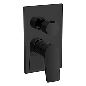 Paffoni Tilt Смеситель для душа, встраиваемый, на 2 выхода, комбо, цвет: черный матовый TI018NO/M