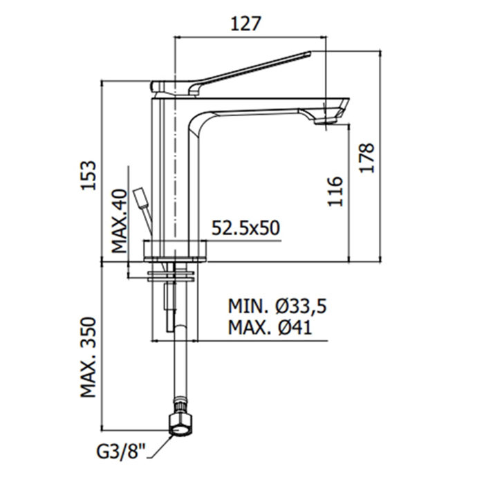 Paffoni Tilt Смеситель для раковины, на 1 отв., цвет: хром TI071CR