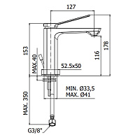 Paffoni Tilt Смеситель для раковины, на 1 отв., цвет: хром TI071CR