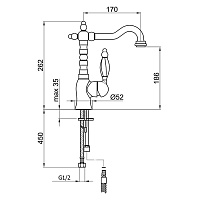 Webert Alexandra Смеситель для раковины, цвет: бронза/кристалл Swarovski AL831802065