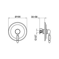 Webert Alexandra Смеситель для душа, цвет: хром/кристалл Swarovski AL880101015