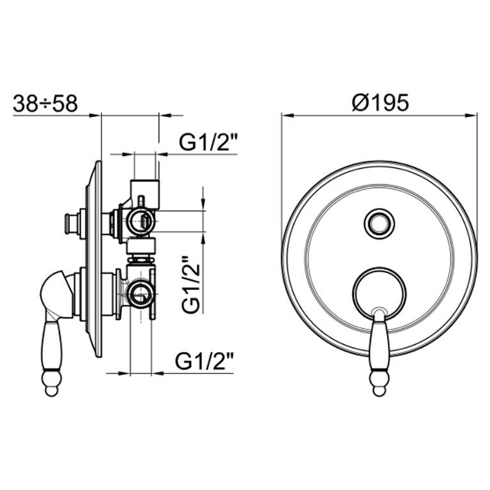 Webert Alexandra Смеситель для ванны, цвет: хром/кристалл Swarovski AL860101015