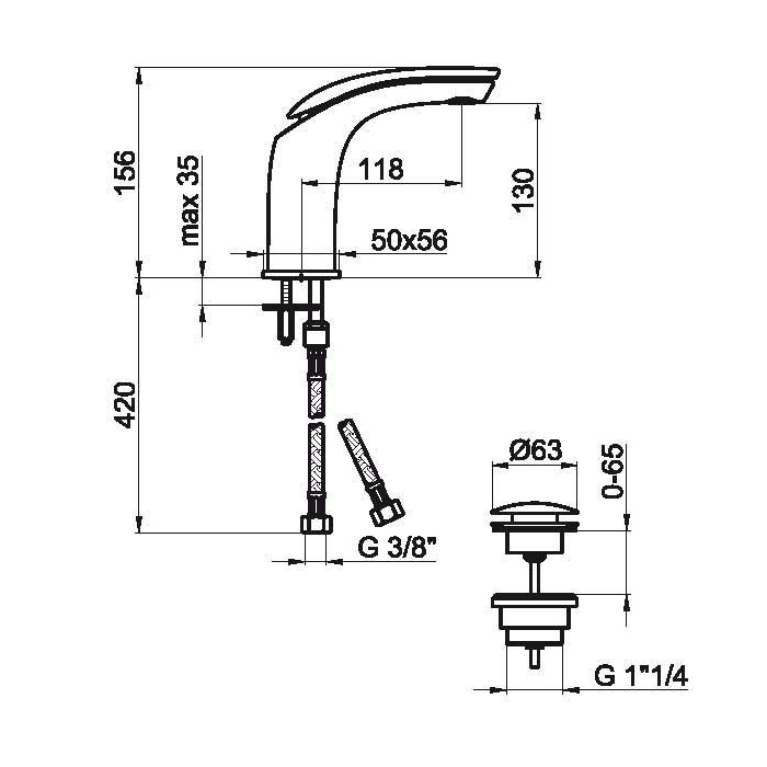 Webert Aria Смеситель для раковины, цвет: хром AI830102015