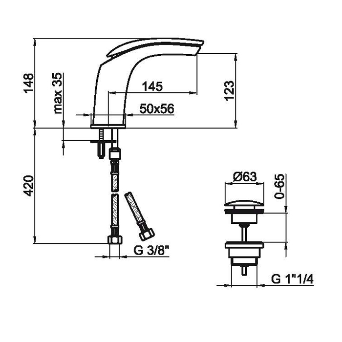 Webert Aria Смеситель для раковины, цвет: хром AI832001015