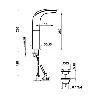 Webert Aria Смеситель для раковины, цвет: белый глянцевый/хром AI830402844