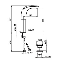 Webert Aria Смеситель для раковины, цвет: хром AI832201015