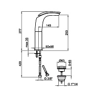 Webert Aria Смеситель для раковины, цвет: белый глянцевый/хром AI832201844