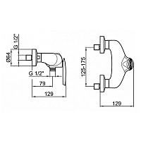 Webert Aria Смеситель для душа, цвет: белый глянцевый/хром AI870102844