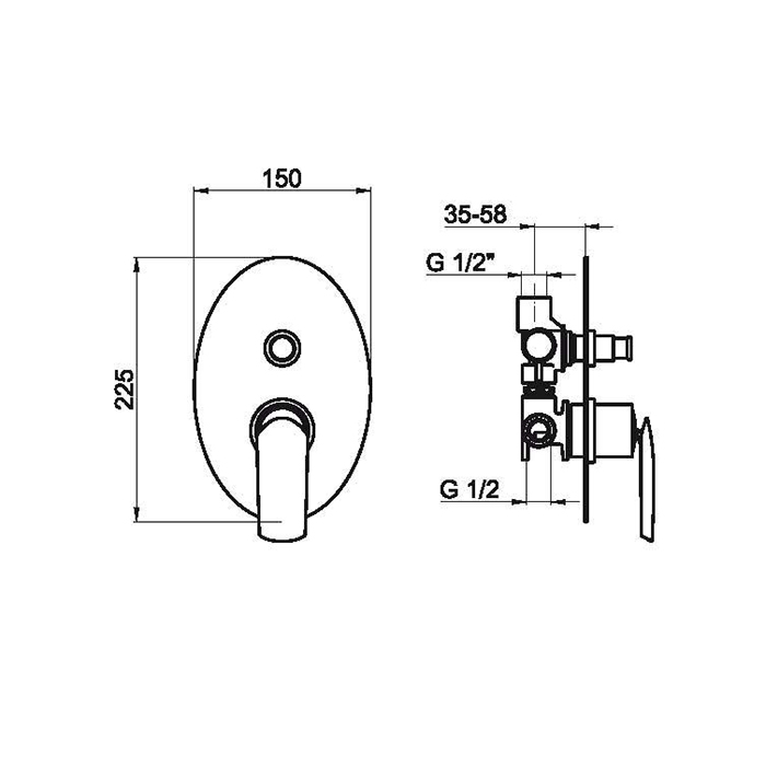 Webert Aria Смеситель для ванны, цвет: хром AI860101015