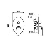 Webert Aria Смеситель для ванны, цвет: хром AI860101015
