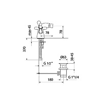 Webert Armony Смеситель для биде, с донным клапаном, цвет: медь AM710102060