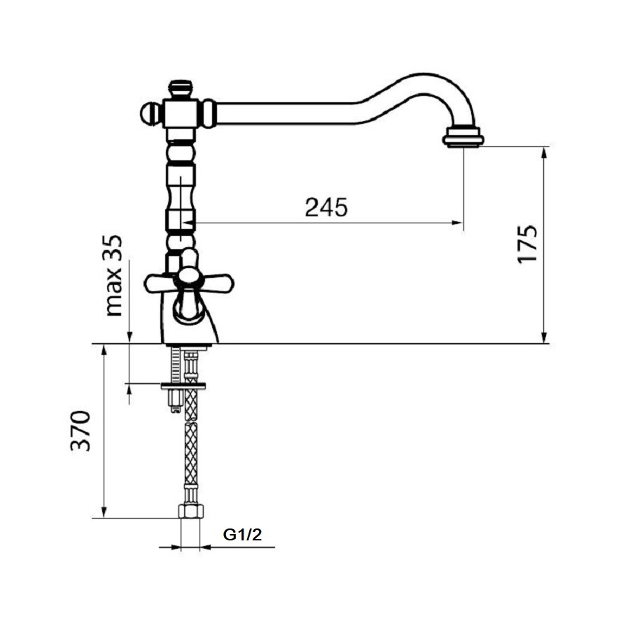 Webert Armony Смеситель для кухни двухвентильный, цвет: хром AM780102015