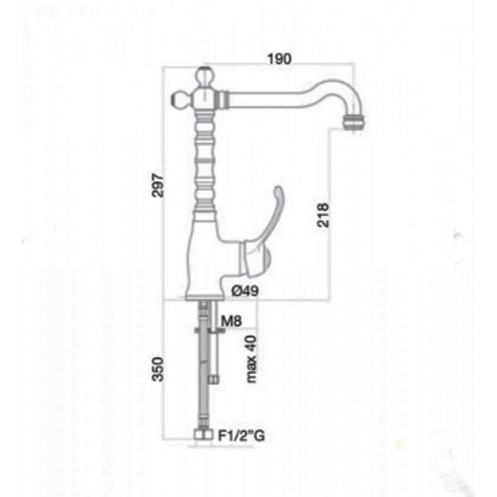 Webert Aurora Смеситель для раковины, цвет: медь AU831802060