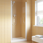 Vegas Glass Душевая дверь в нишу 65x199.5h см, проф. белый стекло 6мм прозр. EP Lux 65 01 01 R