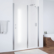 Vegas Glass Душевая дверь в нишу 115x189h см, проф. хром стекло 6мм сатин EP-F-1 115 08 10 R
