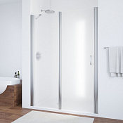 Vegas Glass Душевая дверь в нишу 120x189h см, проф. хром стекло 6мм сатин EP-F-1 120 08 10 L