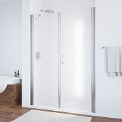 Vegas Glass Душевая дверь в нишу 150x189h см, проф. хром стекло 6мм сатин EP-F-2 150 08 10 R