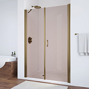 Vegas Glass Душевая дверь в нишу 125x189h см, проф. бронза стекло 6мм бронза EP-F-2 125 05 05 R