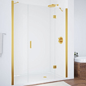 Vegas Glass Душевая дверь в нишу 130x189h см, проф. золото стекло 6мм прозр. AFP-F 130 09 01 R