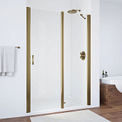 Vegas Glass Душевая дверь в нишу 130x189h см, проф. бронза стекло 6мм прозр. EP-F-1 130 05 01 R