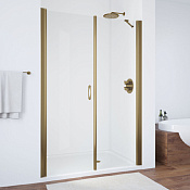 Vegas Glass Душевая дверь в нишу 130x189h см, проф. бронза стекло 6мм прозр. EP-F-2 130 05 01 L