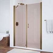 Vegas Glass Душевая дверь в нишу 130x189h см, проф. бронза стекло 6мм бронза EP-F-2 130 05 05 R