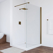 Vegas Glass Душевая перегородка 106x189h см, проф. бронза стекло прозр. EAF 106 05 01