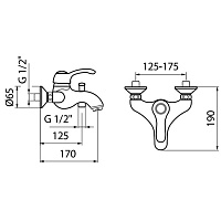 Webert Aurora Смеситель для ванны, цвет: медь AU850102060