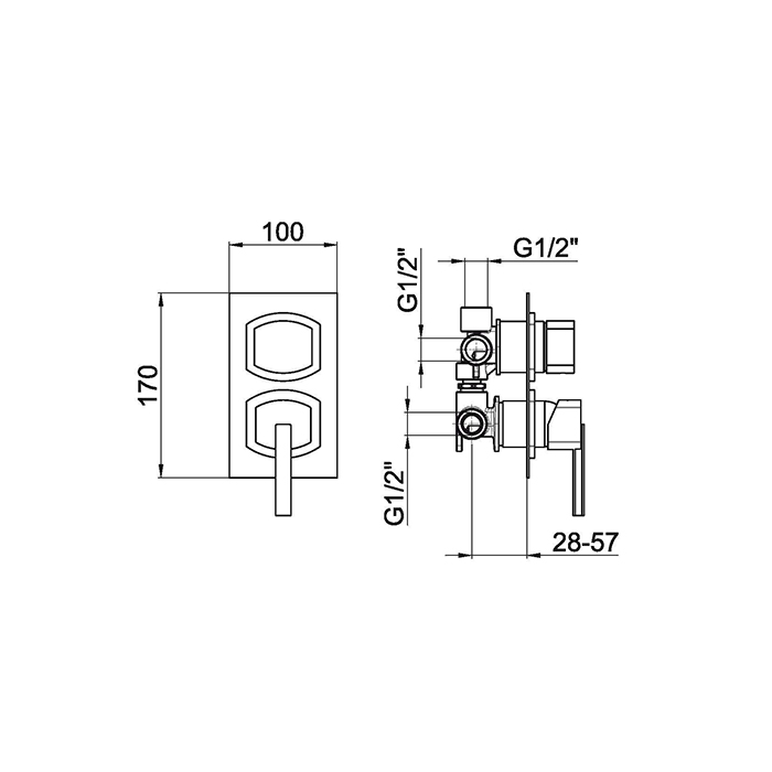 Webert Azeta Смеситель для ванны, цвет: хром AZ880601015