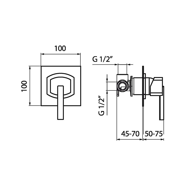 Webert Azeta Смеситель для душа, цвет: хром AZ880101015