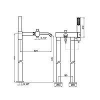 Webert Azeta Смеситель для ванны, цвет: хром AZ850401015