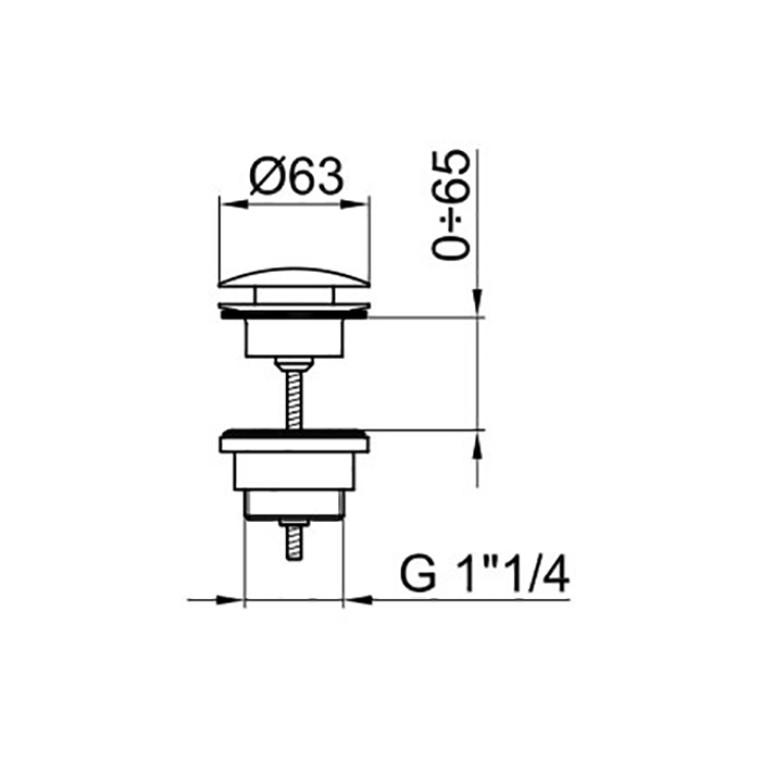 Webert Comfort Донный клапан, click-clack, универсальный, цвет: хром AC0405015