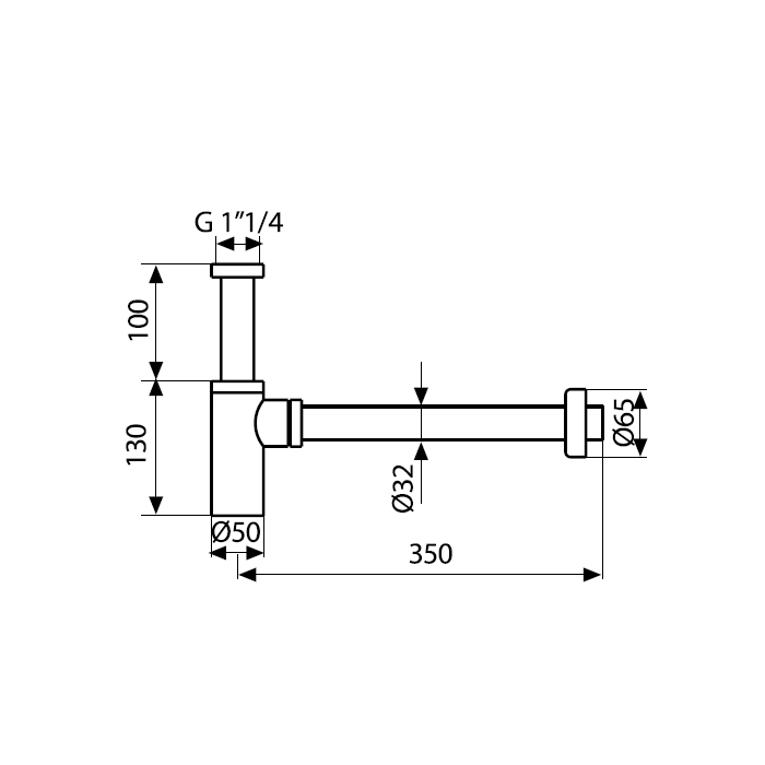 Webert Comfort Сифон для раковины, цвет: хром AC0020015