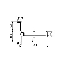 Webert Comfort Сифон для раковины, цвет: хром AC0020015