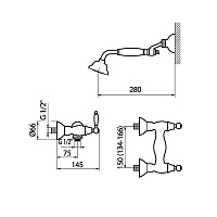 Webert Dorian Смеситель для душа, цвет: хром/белый DO760101015