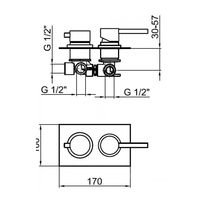 Webert Elio Встраиваемый смеситель для ванны, цвет: черный матовый EL880601560