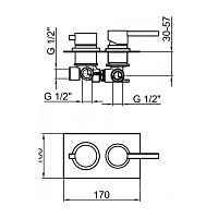 Webert Elio Встраиваемый смеситель для ванны, цвет: черный матовый EL880601560