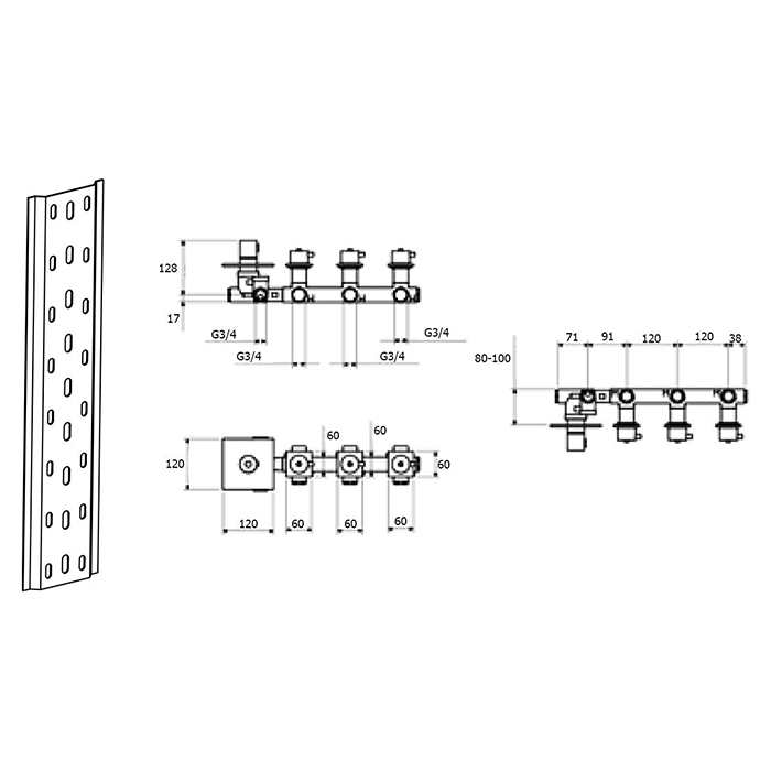 Webert Elio Смеситель для ванны, цвет: хром EL971502015