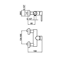 Webert Elio Смеситель для душа, цвет: черный матовый EL870102560