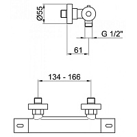 Webert Elio Смеситель термостатический для душа, цвет: никель EL980102345