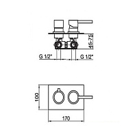 Webert Elio Встраиваемый смеситель для ванны, цвет: черный матовый EL860101560